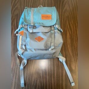 JanSport Hatchet Travel Backpack Teal and Grey Full-sized